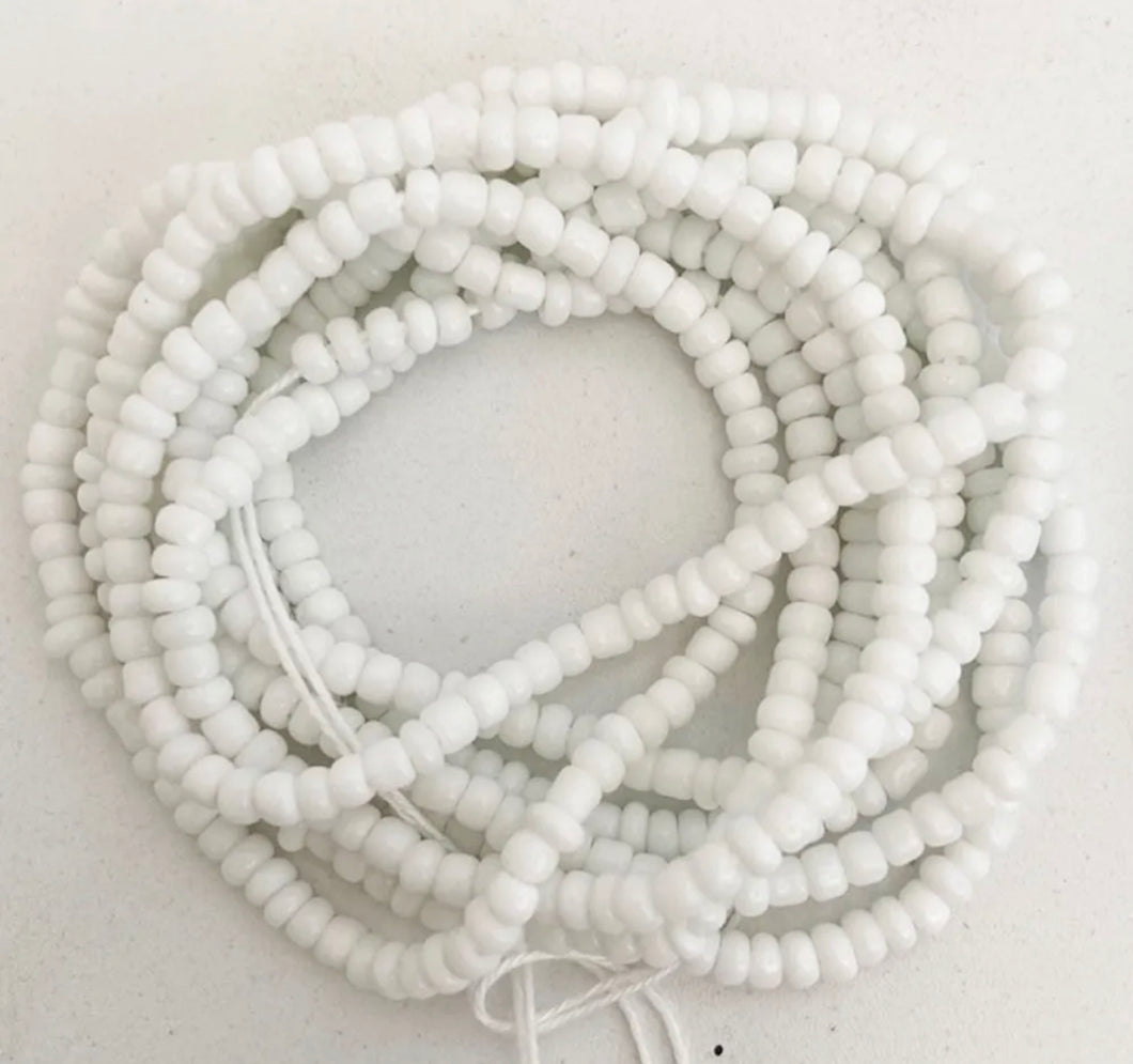 White Waist Beads