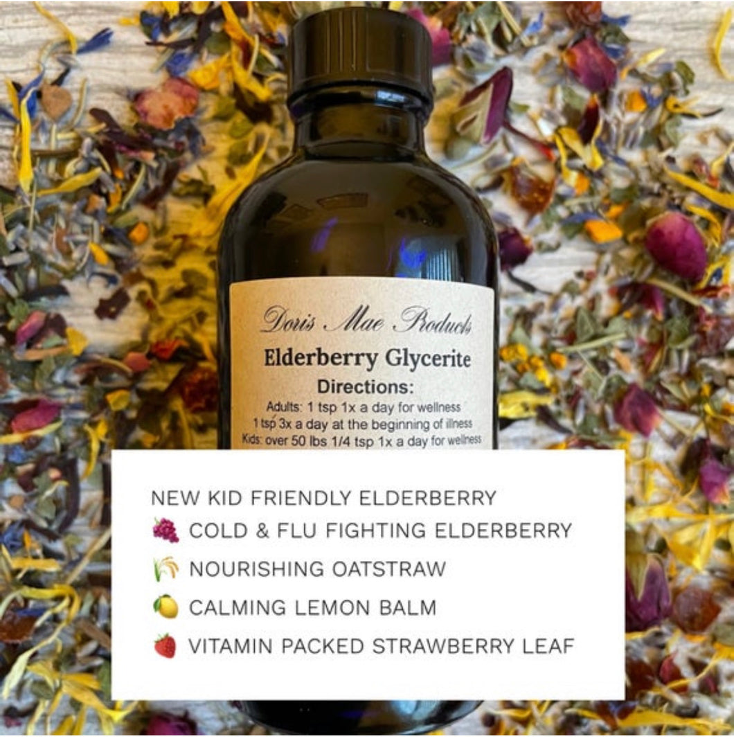 Kid Friendly Elderberry Glycerite